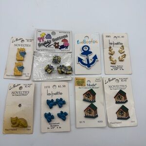 Lot Of 20 Vintage Novelty Plastic Buttons By La Petite, Le Bouton, Buddy Buttons